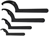 Williams WS-474 4-Piece Adjustable Hook Spanner Wrench Set Tools at Height, 2 to 4-3/4-Inch