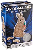 BePuzzled Original 3D Crystal Jigsaw Puzzle - Rabbit with Carrot Animal Assembly Brain Teaser, Fun Model Toy Gift Decoration for Adults & Kids Age 12 & Up, 43Piece (Level 2)