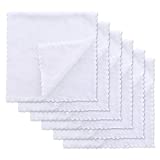 6 Pack Softest Burp Cloths - Extra Thicken Absorbent and Exquisite Newborn Burp Rags - Suitable for Baby Skin, White - Burpy Cloths for Unisex, Boy, Girl - Sunny zzzZZ