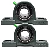 PGN UCP205-16 Pillow Block Bearing - Pack of 2 Mounted Pillow Block Bearings - Chrome Steel Bearings with 1" Bore - Self Alignment