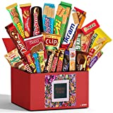 Eros Foreign Snacks Box, European Chocolates, Candy, Cookies, 25 Count Variety International Snacks,Turkish Snacks Box Foreign Candy Gift Box, Healthy Snack Box from Around the World 2.9 lb.