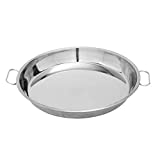 Stainless Steel Drip Pan, Big Green Egg Grilling Accessory, Also Fit Weber Kettle Charcoal Grills Pizza Cake Baking Tray , 13-inch Diameter Round