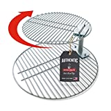 SMOKEWARE Stacker & Grill Grate Combo (Top Grate and Stacker Only) – Compatible with Large Big Green Eggs, Stainless Steel Grill Accessories …