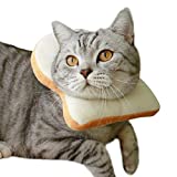 MOCOHANA Creative Toast Pet Costume Soft Bread Slice Collar for Dogs and Cats Pet Photo Props Headgear XS
