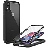 YOUMAKER Aegis Series for iPhone XR Case, Full-Body with Built-in Screen Protector Rugged Clear Cover for iPhone XR 6.1 Inch-Black