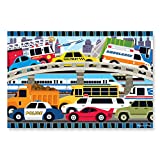 Melissa & Doug Traffic Jam Jumbo Jigsaw Floor Puzzle (24 pcs, 2 x 3 feet long) - Kids Vehicle Puzzles, Large Floor Puzzles For Preschoolers And Kids Ages 3+