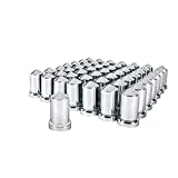 United Pacific 10117CB 33mm X 3-3/16" Chrome Plastic Pointed Nut Covers W/Flange - Push-On (60 Pack)