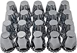 FAYUE Chrome ABS Threaded-on Lug Nut Covers with Flange 33mm and 32mm (20pcs)