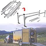 ELITEWILL Adjustable Trailer Ladder Rack Aluminum Trailer Ladder Roof Rack for Enclosed Trailers and Open Trailers