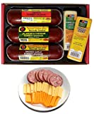 WISCONSIN'S BEST & WISCONSIN CHEESE COMPANY'S, Gourmet Variety Sampler Gift Basket - Summer Sausage & 100% Wisconsin Cheese, Meat and Cheese, Gourmet Gifts, Birthday Gifts! Charcuterie Gifts! Early Holiday Sale On Now! Regularly $54.99