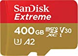 SanDisk 400GB Extreme microSDXC UHS-I Memory Card with Adapter - Up to 160MB/s, C10, U3, V30, 4K, A2, Micro SD - SDSQXA1-400G-GN6MA