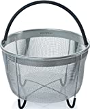 The Original Steamer Basket for Pressure Cooker Accessories 3qt [6qt 8qt avail] Compatible with Instant Pot Accessories, Ninja Foodi, Strainer Insert with Silicone Handle, Mini 3 Quart