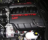 Performance Corvettes 2008-2013 Corvette C6 LS3 Fuel Rail Engine Covers Black with Red Lettering OEM GM
