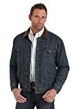 Wrangler Men's Concealed Carry Blanket Lined Denim Jacket, Indigo, X-Large