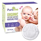 PureTree Organic Cotton Disposable Nursing Pads - for Breastfeeding (2 Boxes - 108 Pads)