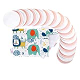 Bamboo Breastfeeding Nursing Pads - Reusable Nursing Pads with Storage & Laundry Bags, Organic Leak-Proof Breast Pads for Maternity (28 Pack + Wet Bag, White & Pink)