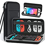 OIVO Switch OLED Case for Switch OLED Accessories, Switch Carrying Case Portable Travel Bag with Game Storage Compatible with Nintendo Switch OLED Model (2021) & Nintendo Switch
