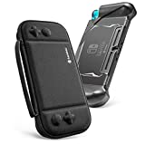 tomtoc Carrying Case for Nintendo Switch Mumba Dockable Case, Protective Slim Hard Shell Case with 10 Game Cartridges