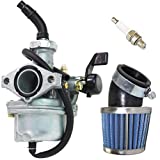 PZ22 Carburetor for 110cc 125cc Dirt Bikes Pit Bike Monkey Scooter ATV Quad Go Karts 22mm Carb with Air Filter Spark Plug by TOPEMAI