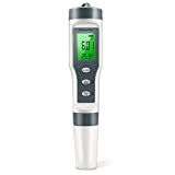 Digital pH Meter with ATC pH Tester, 3 in 1 pH TDS Temp 0.01 Resolution High Accuracy Pen Type Tester, Water Tester for Water, Wine, Spas, Aquariums