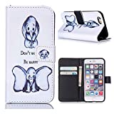 XYX Wallet Case for iPhone SE 2020,[Two Dumbo] Premium PU Leather Wallet Case with Stand Flip Cover for iPhone 6/iPhone 6S/iPhone 7/ iPhone 8 (4.7 inch)