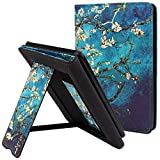 KANNIL Case for All-New Kindle Paperwhite(10th Generation, 2018 Released), Premium PU Leather Protective Smart Cover with Foldable Stand/Hand Strap and Auto Sleep/Wake (Apricot Blossom)