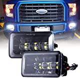 Upgrade LED Fog Lights for 2015-2020 Ford F150 4 Inch LED Fog Light Assembly Kit,36W Waterproof LED Bumper Lamps Set-1 Pair