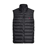 Polo Ralph Lauren Polo Mens Pony Logo Down Puffer Vest (Large, Black/Red Pony)