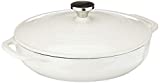 Lodge EC3CC13 Enameled Cast Iron Covered Casserole, 3.6-Quart, Oyster White