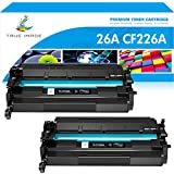 TRUE IMAGE Compatible Toner Cartridge Replacement for HP 26A CF226A 26X CF226X Pro M402n M402dn M426 M402d M402dw Laser Jet MFP M426fdw M426fdn M402 M426dw Printer Ink (Black, 2-Pack)