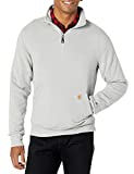 Carhartt mens Force Relaxed Fit Midweight Quarter-zip Mock-neck Sweatshirt, Asphalt Heather, XX-Large US