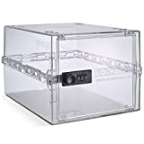 Lockabox One | Compact and Hygienic Lockable Storage Box for Food, Medicines, Tech and Home Safety | One Size 12 x 8 x 6.6 inches externally (Crystal)