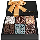 Hazel & Creme Chocolate Pretzel Gift Basket- Gift Box - Gourmet Christmas Food Gift (Extra Large Box)