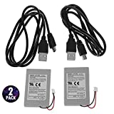 G-Dreamer 2 Pack Replacement Battery Pack for Sony PS3 Controller + USB Charger Cable