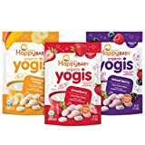 Happy Baby Organics Yogis Freeze-Dried Yogurt & Fruit Snacks, Variety Pack, 1 Ounce (Pack of 6)