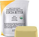 Mary Tylor Naturals Organic Cocoa Butter 1 lb  USDA Certified Raw Unrefined, Non-Deodorized, Rich In Antioxidants  for DIY Recipes, Lip Balms, Lotions, Creams, Stretch Marks