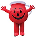 Inflatable Kool Aid Man, Inflatable Costume Kool-Aid Sugar Drink Womens Mens Dress Up Party Cosplay Costumes, Over 6 Feet Tall!, Adult One Size