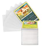 Sooez 240Pcs Clear Dual Textured Card Sleeves for Standard Size Trading Cards, Premium Board Game Card Protector 2-1/2" X 3-1/2"