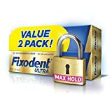 Fixodent Ultra Max Hold Denture Adhesive, 2.2 Oz (Pack of 2)