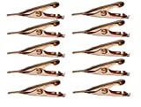 Corpco Micro Toothless Alligator Test Clips, Copper Plated with Smooth Microscopic Tip, 5amp (10 Pack)