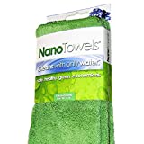 Nano Towels Cleaning Cloths | Cleans with Only Water - No Chemicals, Paper Or Microfiber Supplies Needed. Wipes Away Dust, Spills & Grime in Seconds. Kitchens, Bathrooms, Windows, Glass 14x14 4-Pack