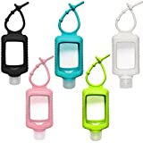sonviibox 5 Pack 2oz Keychain Empty Squeeze Bottle With Holder,Travel Size 2 oz Leakproof Squeeze bottle for kids and adult party favor