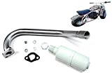 Exhaust With Muffler for: Coleman CT200U-EX Camo 196cc/6.5HP Gas mini bike.