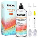 Absonic 250ML High Capacity Printhead Cleaning Kit Universal Print Head Printer Nozzle Cleaner Kit for Epson HP Canon Brother 8600 8610 8620 6600 8700 6700 2720 2750 2760 7710 7720 Printer