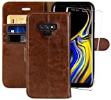 Galaxy Note 9 Wallet Case, 6.4 inch,MONASAY [Included Screen Protector] Flip Folio Leather Cell Phone Cover with Credit Card Holder for Samsung Galaxy Note 9