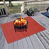 Fire Pit Mat—Silicone stove fire mat，Retardant | Fireproof | Heat Resistant，Ember Mat and Grill mat， Under the stove, Protect your deck, terrace, lawn or campground from embers，Washable (70”×58“)