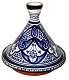 Moroccan Handmade Serving Tagine Exquisite Ceramic With Vivid colors Original 8 inches Across