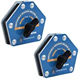 On-Off Switchable Welding Magnets and Clamps - 55LBS Magnetic Welding Square Strong Hand Tools 30°, 45°, 60°, 75°, 90°, 105°, 120°, 135°, 150° Degree (2 PACK of Small)