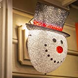 Besti Snowman Porch Light Cover Holiday and Christmas Decorations | Flexible, Weather-Resistant Acrylic | No Tools or Installation Required | Fits Standard Outdoor Lighting