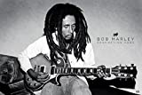 Pyramid America Bob Marley Redemption Song Acoustic Guitar Jamaican Reggae Singer Songwriter Musician Cool Wall Decor Art Print Poster 36x24